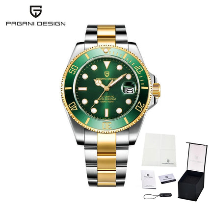PAGANI DESIGN Orologio sportivo subacqueo in acciaio inossidabile Serie Orologio meccanico automatico di lusso Orologio con zaffiro luminoso delle migliori marche