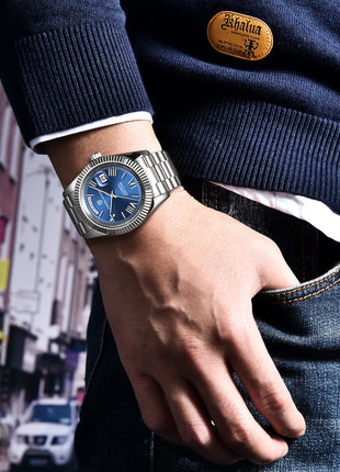 PAGANI DESIGN Nuovo Orologio da Uomo 40mm con Calendario Settimanale, Acciaio Inossidabile, Impermeabile 100M, Vetro Zaffiro AR, Movimento Giapponese di Lusso