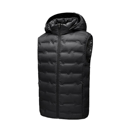 Winter Men White Duck Down Vest Men Waterproof Windproof Detachable Hat Sleeveless Vests Male Pockets Warm Ultralight Waistcoats