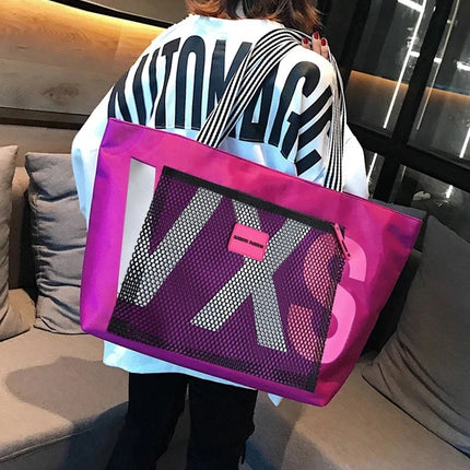 Aliwood 2022 New Arrivals Letter Shoulder Bags for Women Fashion Waterproof Tote Beach Bag Large Capacity Female Travel Bags