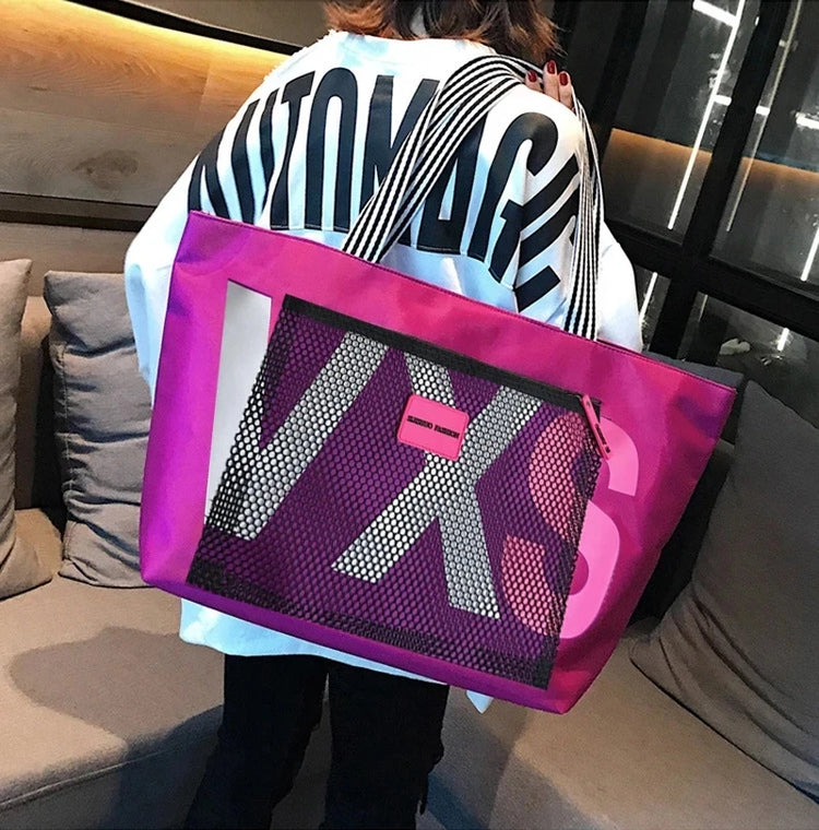 Aliwood 2022 nuovi arrivi lettera borse a tracolla da donna borsa da spiaggia tote impermeabile alla moda borse da viaggio femminili di grande capacità