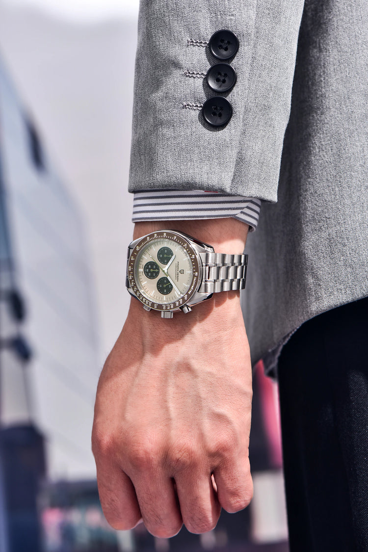 PAGANI DESIGN Nuovo Orologio da Uomo di Lusso al Quarzo con Vetro Zaffiro AR, Cronografo Sportivo Impermeabile 500 ATM, Movimento Giapponese, Luminoso, in Acciaio 316L