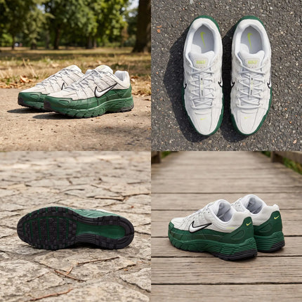 Nike P 6000 Scarpe da Corsa Ammortizzate e Resistenti all'Abrasione a Profilo Basso Unisex Bianco Verde IF0668-001