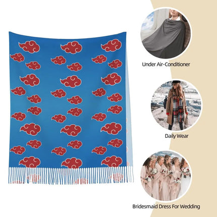 Neji Cloud Japanese Anime Shawl Wraps Women Winter Long Soft Scarf Pashmina Tassel Scarves