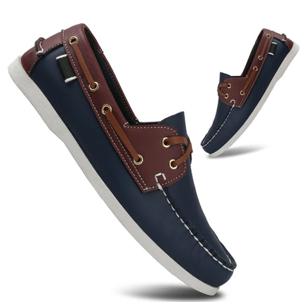 Scarpe mocassini da uomo alla moda con punta a grembiule, comode antiscivolo per passeggiate all'aperto, viaggi, primavera ed estate
