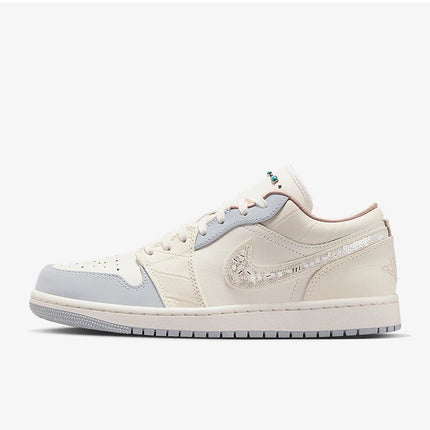 Scarpe sportive durevoli Nike Air Jordan 1 Low originali da donna IH7323-100 platinumshop