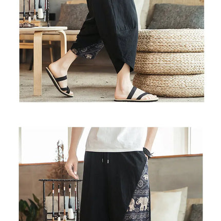 Pantaloncini Estivi da Spiaggia per Uomo, Nuova Stampa Hawaiana, Comodi Pantaloni a Tre Quarti in Cotone Traspirante, Moda Casual Maschile