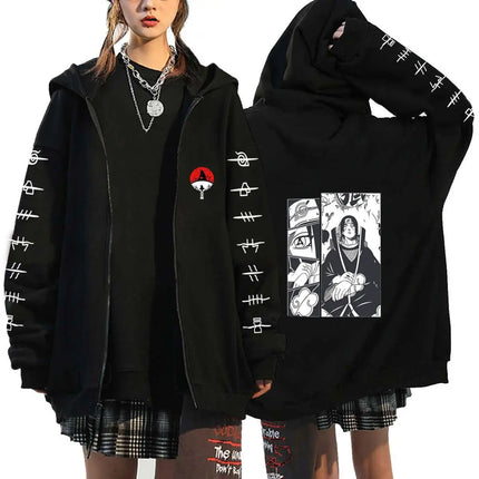 Naruto Printed Zipper Hoodie for Men and Women Casual Hoodie, Organized Top Jacket, Outerwear