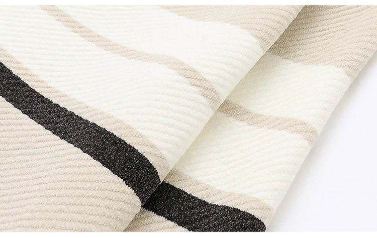 High Quality Fashionable and Simple Half Zipper stripe Sweater Men's Autumn and Winter Knitted Sweater Casual Pullover Top