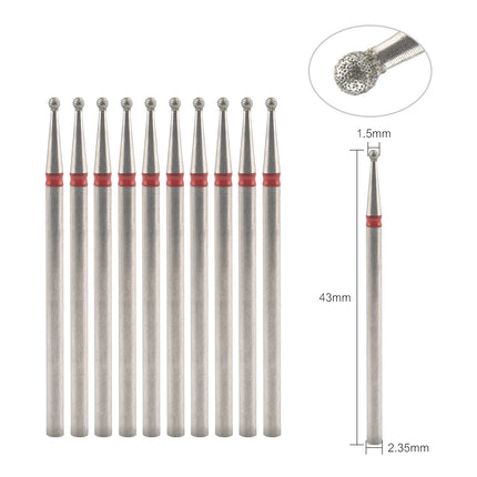 10Pcs Diamond Milling Cutter For Manicure Electric Nail Drill Bits Accessory Pedicure Machine Nail File Gel Remover Tool uñas Accesorios Y Herramientas