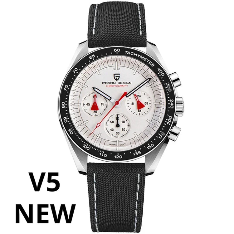 PAGANI DESIGN V5 PD1701 Orologi lunari Orologio al quarzo di lusso per uomo Cronografo sportivo con vetro zaffiro AR 100M impermeabile 2025