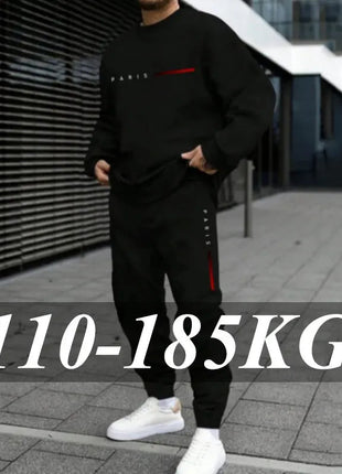 1pc/2pcs Daily Casual Sweatshirts Sweatpants Plus Size Men's Set 7XL 6XL Autumn Winter Fashion Sports Tracksuit Hoodies Trousers PlatiNum