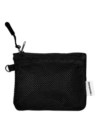 Travel Makeup Storage Bags New Mesh Coin Purse Simple Portable Mini Bag Multi-purpose Square Bag Double-layer Zipper Card Holder PlatiNum