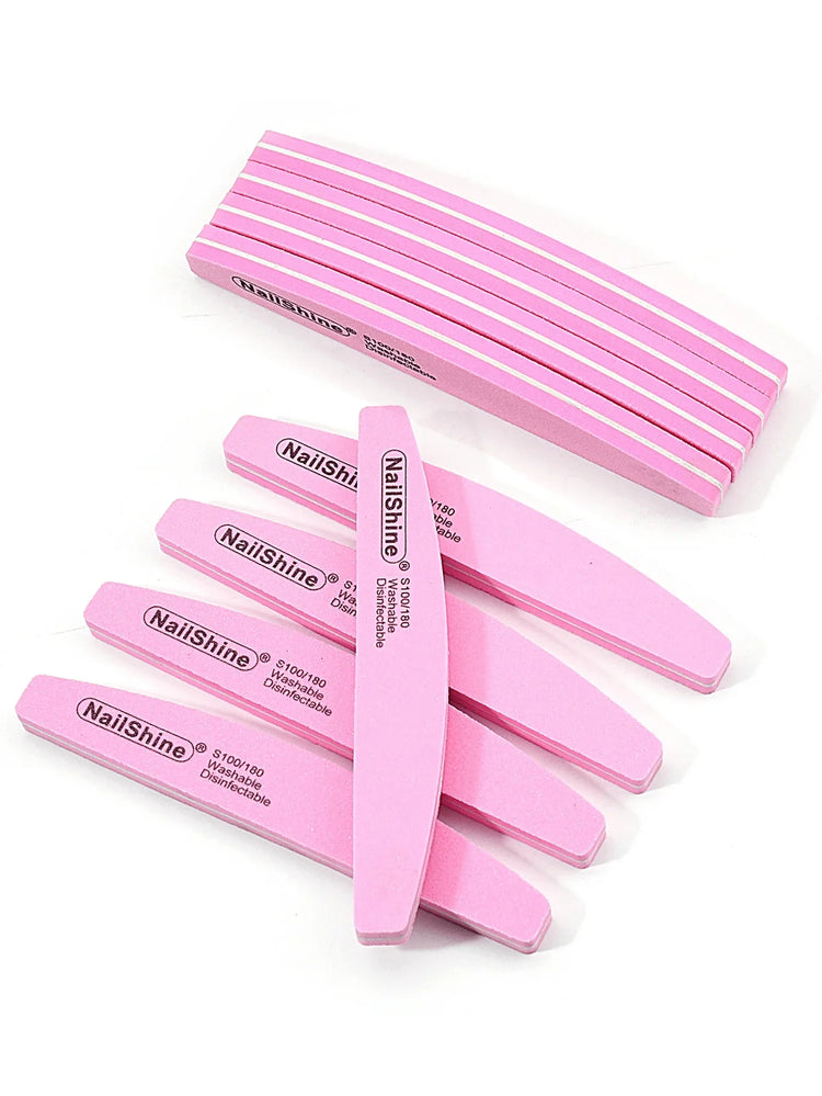 Professional Double‑sided Nail File Block Colorful Sponge Nail Polish Buffing Sanding Buffer Strip Polishing Pedicure