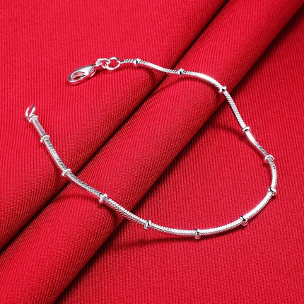 Set Collana e Bracciale con Catena a Serpente in Argento Sterling 925, Gioielli alla Moda per Uomo e Donna, Regalo platinumshop
