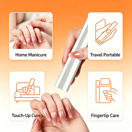 Cordless Gel Nail Lamp Rechargeable Long Battery Life For Hours Of Continuous Manicure Use