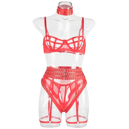 Toucheart Erotic Underwear Hollow Out Girl Complex Gathertogether Chest Support Straps Sexy Seductive Coquette Private Split Kit