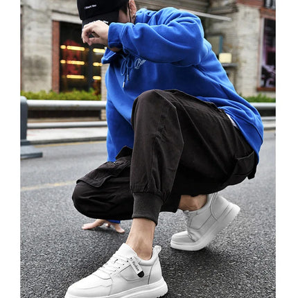 Men Elevator Height Increase Shoes Sneakers Shoes for Men 10cm Sports Casual Invisible Inner Heightening 8cm White Shoes