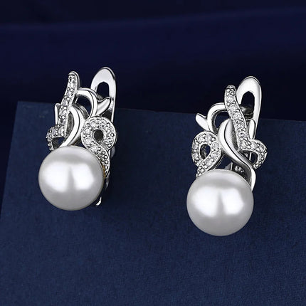 Orecchini in argento sterling 925 gioielli di alta qualità retrò modello semplice orecchini con zirconi bianchi viola vendita calda platinumshop