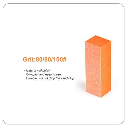 500Pcs/Carton Sponge Nail File Buffer Block Manicure Pedicure File Polishing