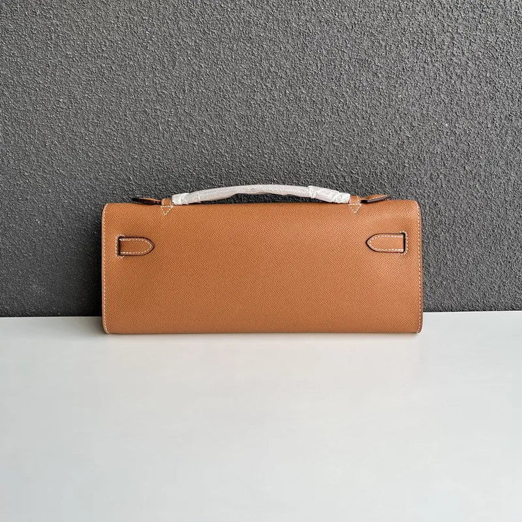 New Ladies Wide Shoulder Strap Large Capacity Bag Niche Luxury Designer Shoulder Crossbody  Head Layer Cowhide Leather PlatiNum