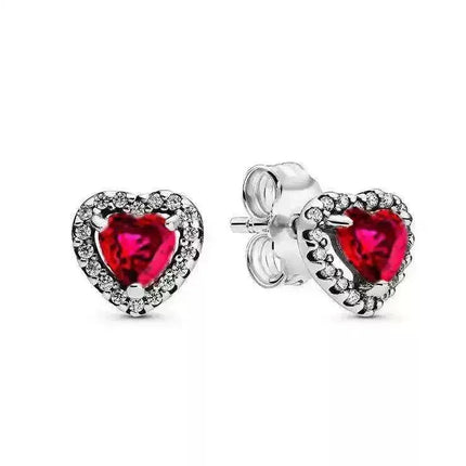Orecchini in Argento Puro 925 con Zirconi a Forma di Cuore, Stella, Luna e Cerchio, Gioielli per Donne, Regalo per Compleanno, Festa della Mamma, Accessori platinumshop