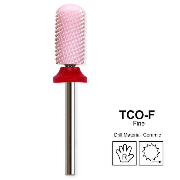 Pink Ceramic Carbide Nail Drill Bits Milling Cutter For Gel Polish Remover Electric Nail Machine Polishing Peeling File Home Salon Manicure Pedicure Accessories