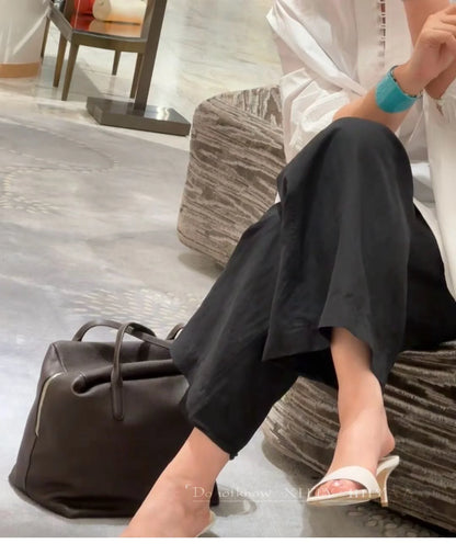 XHTY Genuine Leather Shoulder Bag Underarm Bag Women Soft Large Capacity Bowling Bag Simple Fashion Top Layer Cowhide New Model