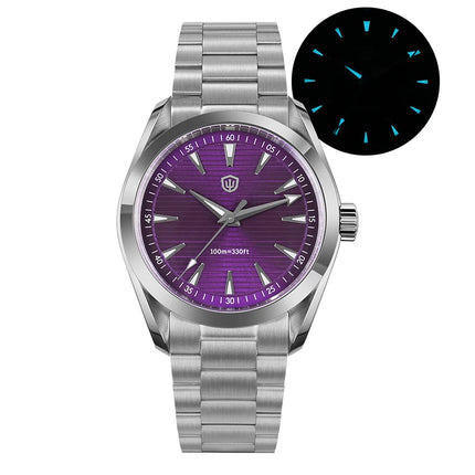 Watchdives WD0006 V2 Watch VH31 Sweep Second Quartz Movement Sapphire Luminous Stainless Steel Watches Waterproof 38mm Watch