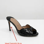 slipper black 8cm