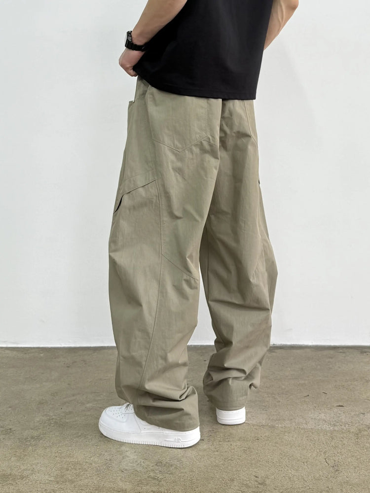 Mens Cargo Jogger Pants American Outdoor Multi Pocket Loose Baggy Lightweight Casual Trendy Fashion Hiking Streetwear Pants