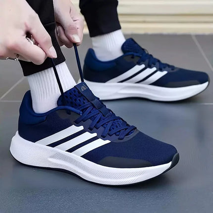 Adidas Scarpe da Corsa JR5851 Blu Navy con Tre Strisce, Traspiranti, in Rete, Leggere e Ammortizzate