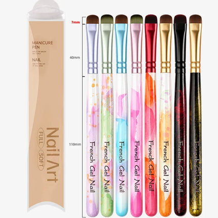 8 Styles Multi Color Gel Nail Art Brushes Professional Painting Tools For Gel Nail Extension Acrylic Nails Builder Nail Accessories 2027
