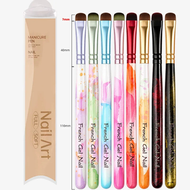 8 Styles Multi Color Gel Nail Art Brushes Professional Painting Tools For Gel Nail Extension Acrylic Nails Builder Nail Accessories 2027