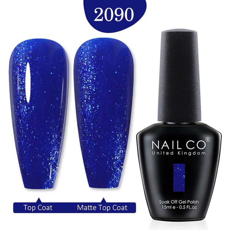 NAILCO 15ml Green Blue Series UV Nail Gel Polish Blue Colors UV&LED Gel Varnish Red Soak Off Semi Permanent LED Nail Gel Varnish