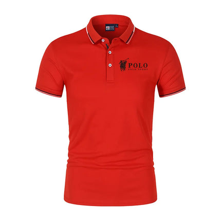 Men's Premium Summer Polo Shirt, Quick Dry, Breathable, Casual, Business Fashion, Sporty, Short Sleeve, Men's Apparel
