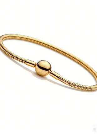 Nuovo Bracciale Artigianale Originale in Argento 925 con Charm, Liscio e Morbido, a Osso di Serpente, per Donna - Regalo 2026 PlatiNum