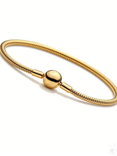 Bracciali originali in argento sterling 925 con catena a serpente, fibbia quadrata, adatti per ciondoli fai da te, gioielli regalo per donne, romantici