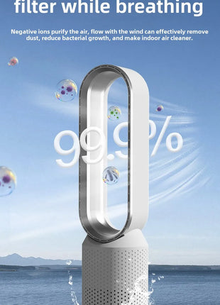 NUOVO Ventilatore Senza Pale 2026 per Purificazione dell'Aria Domestica, Circolazione Ultra Silenziosa, Ventilatore a Torre per Dormitorio