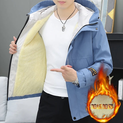 Men's Autumn/Winter Jackets New Arrived Trendy Brand Couple Jacket Men's Women's Handsome Casual Hooded Work Jacket Coat