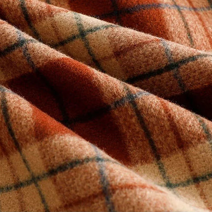 Plaid Woolen Short Skirts Women Autumn Winter New Zipper High Waist Temperament Mini Skirt Woman Retro Thicken Checked Skirts PlatiNum