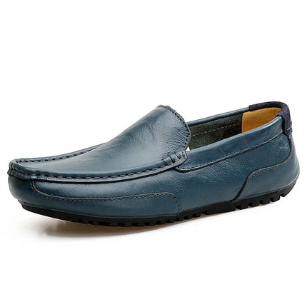 Mocassini da Uomo Estivi 2026 in Vera Pelle di Lusso, Scarpe Casual Traspiranti con Intaglio, Slip-on da Guida