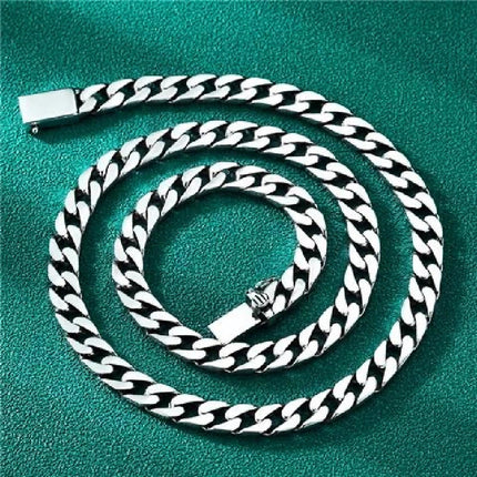 100% S925 Collana in argento sterling Bracciale Punk S925 Gioielli in argento Non sbiadisce mai Carry certificato Uomo Donna Gioielli Regali platinumshop