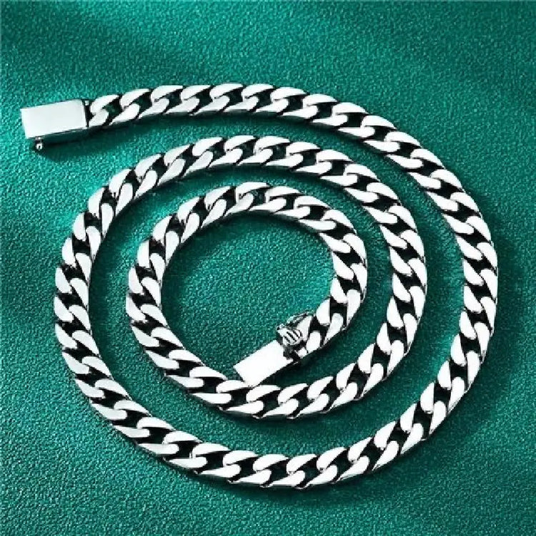 100% S925 Collana in argento sterling Bracciale Punk S925 Gioielli in argento Non sbiadisce mai Carry certificato Uomo Donna Gioielli Regali platinumshop