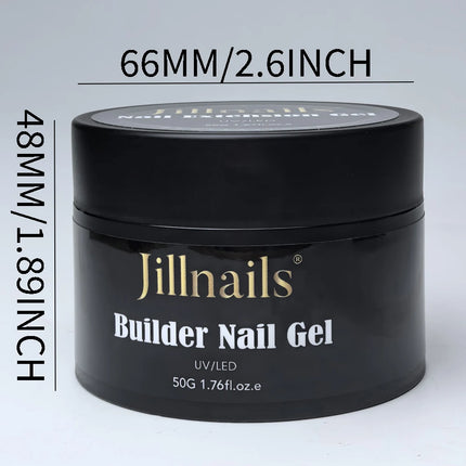 Jillnails 50g Nude Pink Builder Nail Gel French Pink Nails UV LED Self Leveling Sculpting Gel Nails Shape Building Extension