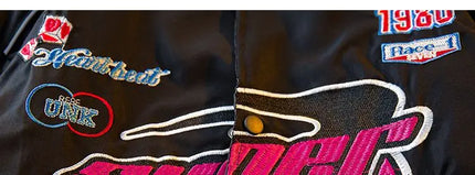 Men's Jacket High Street Vintage Retro Locomotive Baseball Uniform Spring Autumn Loose Single-breasted Embroidered Jackets