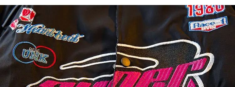 Men's Jacket High Street Vintage Retro Locomotive Baseball Uniform Spring Autumn Loose Single-breasted Embroidered Jackets