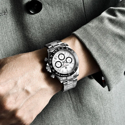 PAGANI DESIGN V2 Orologio da uomo al quarzo con movimento VK63, vetro zaffiro, acciaio inossidabile, impermeabile fino a 100 m, orologio sportivo da uomo PD1644