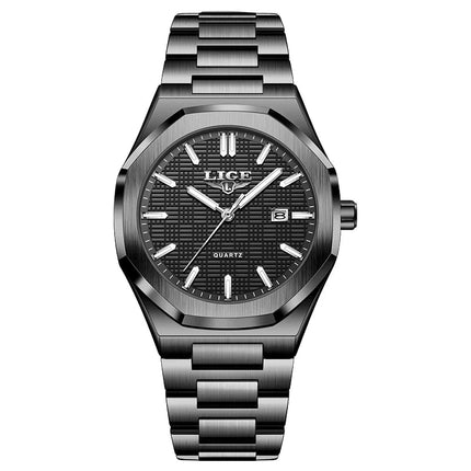 LIGE Orologio da donna elegante e lussuoso, orologio classico alla moda con data automatica, cinturino in acciaio inossidabile, orologi luminosi impermeabili per donna, regalo per signora platinumshop