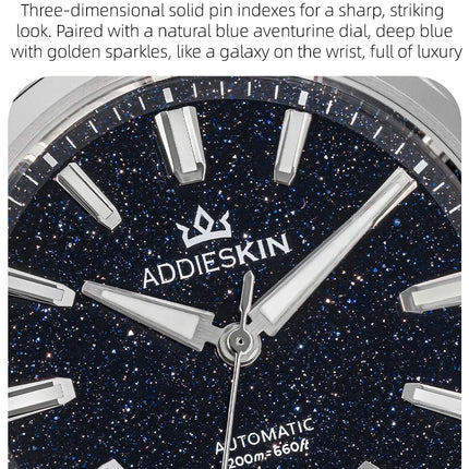 AddiesKIN Men Watch BGW9 Luminous Red Goldstone Dial Sapphire Glass 20Bar Waterproof Japan 9015 K010 Automatic Mechanical Watch